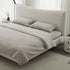 Altresha Linen Fabric Minimalist Floating Bed Frame